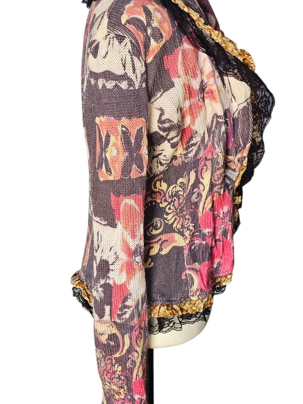 Vintage Alberto Makali Knit Lace Blazer Jacket - Picture 5 of 7